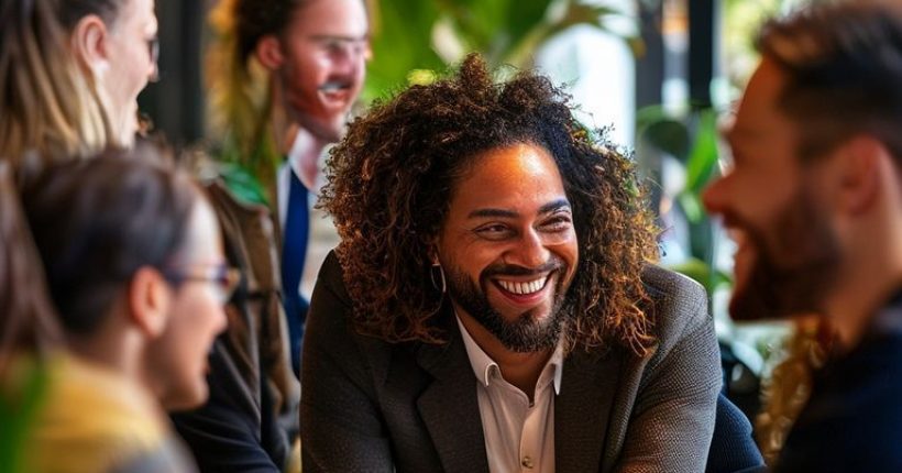 {"prompt":"A group of diverse professionals collaborating in an office setting, smiling and engaged. The scene should evoke a sense of teamwork, empathy, and positive communication. The lighting should be warm and inviting. Focus on capturing the emotional intelligence of the individuals through their facial expressions and body language. The background can be a modern office with plants and natural light.","originalPrompt":"A group of diverse professionals collaborating in an office setting, smiling and engaged. The scene should evoke a sense of teamwork, empathy, and positive communication. The lighting should be warm and inviting. Focus on capturing the emotional intelligence of the individuals through their facial expressions and body language. The background can be a modern office with plants and natural light.","width":1024,"height":1024,"seed":2646,"model":"sana","enhance":false,"nologo":false,"negative_prompt":"undefined","nofeed":false,"safe":false,"quality":"medium","image":[],"transparent":false,"has_nsfw_concept":false,"concept":[],"trackingData":{"actualModel":"sana","usage":{"completionImageTokens":1,"totalTokenCount":1}}}