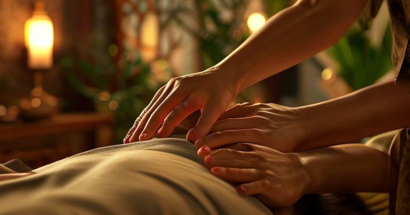 {"prompt":"Photorealistic image of a Thai massage practitioner gently stretching a client's back during a Thai massage session. The scene is set in a tranquil spa with soft lighting and traditional Thai decor. Focus on the practitioner's hands and the client's relaxed expression.","originalPrompt":"Photorealistic image of a Thai massage practitioner gently stretching a client's back during a Thai massage session. The scene is set in a tranquil spa with soft lighting and traditional Thai decor. Focus on the practitioner's hands and the client's relaxed expression.","width":1024,"height":1024,"seed":7315,"model":"sana","enhance":false,"nologo":false,"negative_prompt":"undefined","nofeed":false,"safe":false,"quality":"medium","image":[],"transparent":false,"has_nsfw_concept":false,"concept":[],"trackingData":{"actualModel":"sana","usage":{"completionImageTokens":1,"totalTokenCount":1}}}