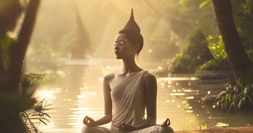{"prompt":"A serene Thai landscape with a person meditating in the foreground. Soft, warm light. Incorporate elements of Thai culture subtly. The overall tone should be calming and encouraging. The person's face should be peaceful and contemplative. Use pastel colors and a shallow depth of field to create a sense of tranquility.","originalPrompt":"A serene Thai landscape with a person meditating in the foreground. Soft, warm light. Incorporate elements of Thai culture subtly. The overall tone should be calming and encouraging. The person's face should be peaceful and contemplative. Use pastel colors and a shallow depth of field to create a sense of tranquility.","width":1024,"height":1024,"seed":8029,"model":"sana","enhance":false,"nologo":false,"negative_prompt":"undefined","nofeed":false,"safe":false,"quality":"medium","image":[],"transparent":false,"has_nsfw_concept":false,"concept":[],"trackingData":{"actualModel":"sana","usage":{"completionImageTokens":1,"totalTokenCount":1}}}