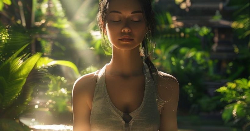 {"prompt":"Photorealistic image of a serene Thai woman meditating in a peaceful garden setting. Sunlight filters through lush tropical greenery, casting dappled shadows on her face. She is wearing comfortable clothing and has a calm, focused expression. In the background, a glimpse of a traditional Thai temple.","originalPrompt":"Photorealistic image of a serene Thai woman meditating in a peaceful garden setting. Sunlight filters through lush tropical greenery, casting dappled shadows on her face. She is wearing comfortable clothing and has a calm, focused expression. In the background, a glimpse of a traditional Thai temple.","width":1024,"height":1024,"seed":8642,"model":"sana","enhance":false,"nologo":false,"negative_prompt":"undefined","nofeed":false,"safe":false,"quality":"medium","image":[],"transparent":false,"has_nsfw_concept":false,"concept":[],"trackingData":{"actualModel":"sana","usage":{"completionImageTokens":1,"totalTokenCount":1}}}