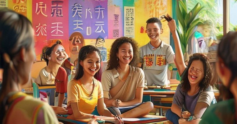 {"prompt":"Photorealistic image of a diverse group of people happily learning Thai together in a vibrant and colorful classroom, with Thai alphabet posters on the walls and smiles on their faces.","originalPrompt":"Photorealistic image of a diverse group of people happily learning Thai together in a vibrant and colorful classroom, with Thai alphabet posters on the walls and smiles on their faces.","width":1024,"height":1024,"seed":8948,"model":"sana","enhance":false,"nologo":false,"negative_prompt":"undefined","nofeed":false,"safe":false,"quality":"medium","image":[],"transparent":false,"has_nsfw_concept":false,"concept":[],"trackingData":{"actualModel":"sana","usage":{"completionImageTokens":1,"totalTokenCount":1}}}