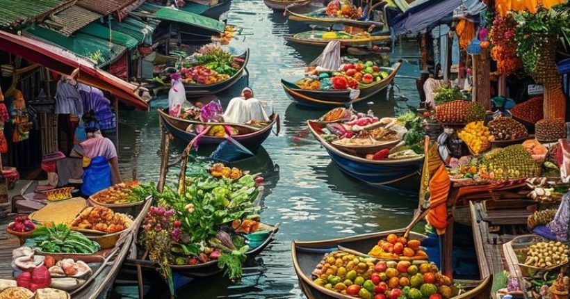 {"prompt":"A vibrant and colorful scene at a Thai floating market. Picture a narrow canal bustling with wooden boats laden with goods and food. Vendors in traditional Thai clothing are actively engaging with tourists. Stalls are filled with fruits, flowers, souvenirs, and cooked meals. The water reflects the colors of the boats and surrounding buildings. The image should convey a sense of lively commerce, cultural immersion, and sensory overload. Focus on authenticity, detail, and a photorealistic style.","originalPrompt":"A vibrant and colorful scene at a Thai floating market. Picture a narrow canal bustling with wooden boats laden with goods and food. Vendors in traditional Thai clothing are actively engaging with tourists. Stalls are filled with fruits, flowers, souvenirs, and cooked meals. The water reflects the colors of the boats and surrounding buildings. The image should convey a sense of lively commerce, cultural immersion, and sensory overload. Focus on authenticity, detail, and a photorealistic style.","width":1024,"height":1024,"seed":13129,"model":"sana","enhance":false,"nologo":false,"negative_prompt":"undefined","nofeed":false,"safe":false,"quality":"medium","image":[],"transparent":false,"has_nsfw_concept":false,"concept":[],"trackingData":{"actualModel":"sana","usage":{"completionImageTokens":1,"totalTokenCount":1}}}