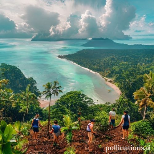{"prompt":"A breathtaking panoramic view showcasing the diverse beauty of Thailand, from lush green rainforests to pristine beaches. In the foreground, a small group of tourists are engaging in a responsible activity such as planting trees or collecting trash. The overall tone is hopeful and inspiring, highlighting the harmony between nature and sustainable tourism.","originalPrompt":"A breathtaking panoramic view showcasing the diverse beauty of Thailand, from lush green rainforests to pristine beaches. In the foreground, a small group of tourists are engaging in a responsible activity such as planting trees or collecting trash. The overall tone is hopeful and inspiring, highlighting the harmony between nature and sustainable tourism.","width":1024,"height":1024,"seed":14109,"model":"sana","enhance":false,"nologo":false,"negative_prompt":"undefined","nofeed":false,"safe":false,"quality":"medium","image":[],"transparent":false,"has_nsfw_concept":false,"concept":[],"trackingData":{"actualModel":"sana","usage":{"completionImageTokens":1,"totalTokenCount":1}}}