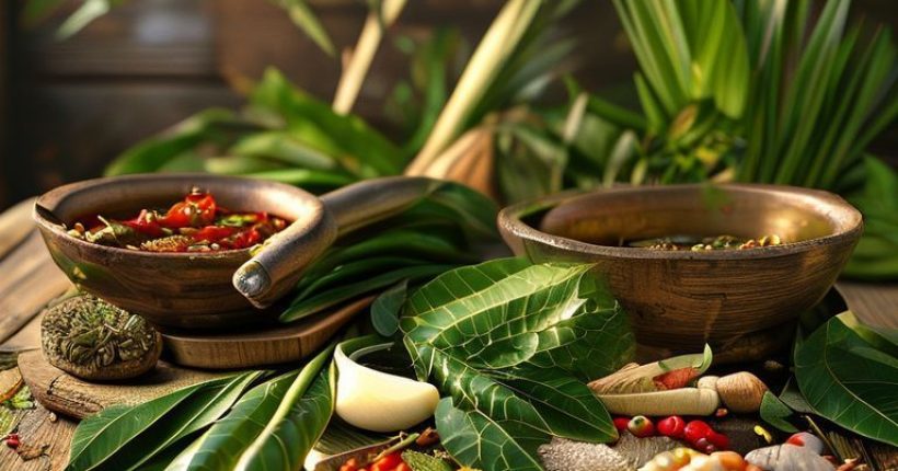 {"prompt":"Photorealistic, close-up shot of an assortment of vibrant Thai ingredients artfully arranged on a rustic wooden table. Include chilies, lemongrass, galangal, kaffir lime leaves, fish sauce, palm sugar, and a mortar and pestle. Soft, natural lighting with shallow depth of field to emphasize the freshness of the components. The overall mood should be warm, inviting, and illustrative of traditional Thai culinary practices.","originalPrompt":"Photorealistic, close-up shot of an assortment of vibrant Thai ingredients artfully arranged on a rustic wooden table. Include chilies, lemongrass, galangal, kaffir lime leaves, fish sauce, palm sugar, and a mortar and pestle. Soft, natural lighting with shallow depth of field to emphasize the freshness of the components. The overall mood should be warm, inviting, and illustrative of traditional Thai culinary practices.","width":1024,"height":1024,"seed":14789,"model":"sana","enhance":false,"nologo":false,"negative_prompt":"undefined","nofeed":false,"safe":false,"quality":"medium","image":[],"transparent":false,"has_nsfw_concept":false,"concept":[],"trackingData":{"actualModel":"sana","usage":{"completionImageTokens":1,"totalTokenCount":1}}}