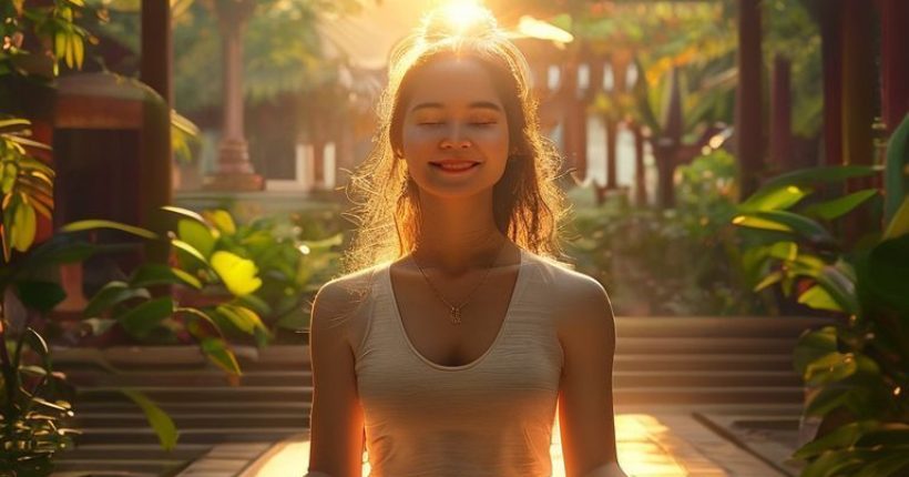 {"prompt":"Photorealistic image of a young Thai woman meditating in a serene temple garden at sunrise. She is smiling gently, radiating inner peace and confidence. The background features lush greenery and traditional Thai architecture, symbolizing personal growth and mindful living.","originalPrompt":"Photorealistic image of a young Thai woman meditating in a serene temple garden at sunrise. She is smiling gently, radiating inner peace and confidence. The background features lush greenery and traditional Thai architecture, symbolizing personal growth and mindful living.","width":1024,"height":1024,"seed":18031,"model":"sana","enhance":false,"nologo":false,"negative_prompt":"undefined","nofeed":false,"safe":false,"quality":"medium","image":[],"transparent":false,"has_nsfw_concept":false,"concept":[],"trackingData":{"actualModel":"sana","usage":{"completionImageTokens":1,"totalTokenCount":1}}}