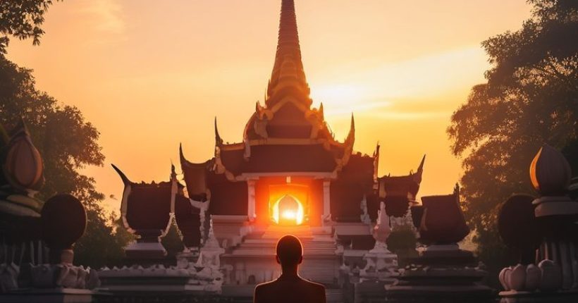 {"prompt":"A serene Thai temple at sunrise, with a person meditating peacefully in the foreground. The image should convey calmness, mindfulness, and the essence of Thai culture.","originalPrompt":"A serene Thai temple at sunrise, with a person meditating peacefully in the foreground. The image should convey calmness, mindfulness, and the essence of Thai culture.","width":1024,"height":1024,"seed":1565,"model":"sana","enhance":false,"nologo":false,"negative_prompt":"undefined","nofeed":false,"safe":false,"quality":"medium","image":[],"transparent":false,"has_nsfw_concept":false,"concept":[],"trackingData":{"actualModel":"sana","usage":{"completionImageTokens":1,"totalTokenCount":1}}}