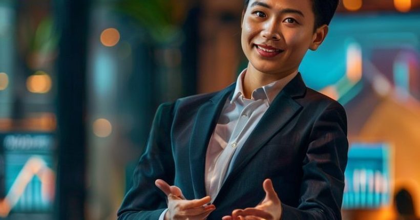 {"prompt":"A professional and visually appealing image of a Thai professional confidently presenting themselves, possibly on a stage or in a modern office setting. The background should subtly showcase elements representing digital marketing or personal growth, with warm and inviting lighting. The image should convey trust, competence, and approachability.","originalPrompt":"A professional and visually appealing image of a Thai professional confidently presenting themselves, possibly on a stage or in a modern office setting. The background should subtly showcase elements representing digital marketing or personal growth, with warm and inviting lighting. The image should convey trust, competence, and approachability.","width":1024,"height":1024,"seed":19072,"model":"sana","enhance":false,"nologo":false,"negative_prompt":"undefined","nofeed":false,"safe":false,"quality":"medium","image":[],"transparent":false,"has_nsfw_concept":false,"concept":[],"trackingData":{"actualModel":"sana","usage":{"completionImageTokens":1,"totalTokenCount":1}}}