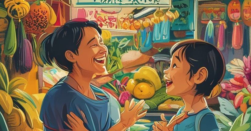{"prompt":"A vibrant and inviting cover image depicting a person happily communicating with a Thai local in a bustling Thai market. The person should look like a tourist or expat, and the local should be friendly and welcoming. The background should feature colorful fruits, vegetables, flowers, and Thai script signage. The overall tone should be positive and encouraging, representing the joy and ease of learning and using the Thai language.","originalPrompt":"A vibrant and inviting cover image depicting a person happily communicating with a Thai local in a bustling Thai market. The person should look like a tourist or expat, and the local should be friendly and welcoming. The background should feature colorful fruits, vegetables, flowers, and Thai script signage. The overall tone should be positive and encouraging, representing the joy and ease of learning and using the Thai language.","width":1024,"height":1024,"seed":19442,"model":"sana","enhance":false,"nologo":false,"negative_prompt":"undefined","nofeed":false,"safe":false,"quality":"medium","image":[],"transparent":false,"has_nsfw_concept":false,"concept":[],"trackingData":{"actualModel":"sana","usage":{"completionImageTokens":1,"totalTokenCount":1}}}